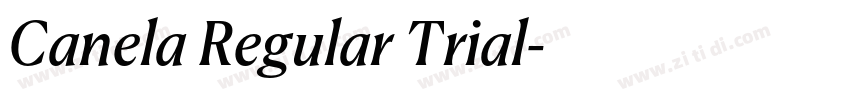 Canela Regular Trial字体转换